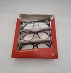 Foster Grant Half Rim Metal Readers +3.00 Glasses Black, Broken Box. Fixed Price $13.99.