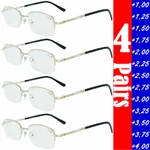 Pairs Womens Gold Metal Frame Half Rim Reading Glasses Readers 1-4 Power. Fixed Price $15.99.