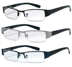 Woman Semi Rimless Metal Reading Glasses Reader Spring Hinge Temple. Fixed Price $13.99.