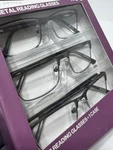 Foster Grant Full Rim Metal Reading Glasses +1.50 Strength Pouch, 3PK Opened Box. Fixed Price $24.38.