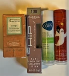 Borghese Energia, Loreal Hip Eye Irrestible, Avon Lip Balms. Fixed Price $6.70.