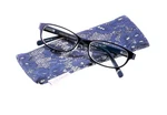 +1.50 Foster Grant Reading Glasses With Soft Case Isa Nvy Blue W/designer Arms. Fixed Price $9.96.