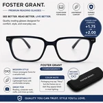 Foster Grant Fgmr 25 800 Nvy Mens Reading Glasses Readers +1.75 Or +2.00. Fixed Price $9.89.