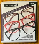 Design Optics By Foster Grant Classic Reading Glasses, +2.75 (3 Pairs). Fixed Price $15.99.