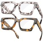 Visoone 2 Pack Blue Light Blocking Glasses Rectangle Frame Chic Preppy Style. Fixed Price $38.98.