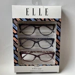 Elle Eyewear Women Collection 3 Pair Reading Glasses +1.50 Nib. Fixed Price $29.99.