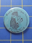 Minnesota Reading Association - Books Intrigue Love Pin Button. Fixed Price $10.00.