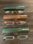 3PR Lot Flexi-lights Select-a-vision Reader Glasses +1.50 In Case Orange Green. Fixed Price $22.99.