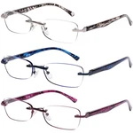 Doovic 3 Pack Rimless Reading Glasses For Women Lightweight 2.00, COLORS-S1. Fixed Price $30.90.