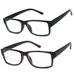 Women Square Bifocal Vision Spring Temple Reading Glasses Clear +1.00 +4.00. Fixed Price $27.99.
