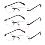 Jjwell 3-PACK Men's Rimless Reading Glasses Blue Blocking Lightweight. Fixed Price $32.98.