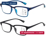 Cara 2 Pack Progressive Multifocus Reading Glasses, Flexible Lightweight TR90 Fr. Fixed Price $32.99.