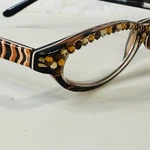 Jimmy Crystal Readers Eyeglasses Usa Swarovski Brown Orange JCR122 +250. Fixed Price $31.87.
