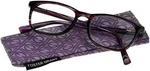 Foster Grant Elana Women's Fashion Purple Reading Glasses & Case Choose Strength. Fixed Price $9.99.