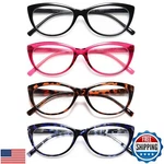 Eyeurl 4 Pack Cat Reading Glasses For Women, Blue Light Blocking Readers. Fixed Price $34.99.
