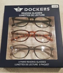 Dockers Reading Glasses +2.00 3 Pack Black, Animal Print. New. Fixed Price $24.99.