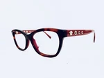 Versace Red Tortoise Wayfarer Medusa Glasses Italy Mod 3225 5184 54 16 140. Fixed Price $101.00.