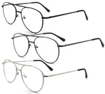 Eye Zoom Metal Frame Aviator Style Reading Glasses With Spring Hinge For Men And. Fixed Price $18.99.