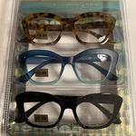 Max Studio 3 Pack Premium Reading Glasses Readers +2.00 New Authentic Black&blue. Fixed Price $31.00.