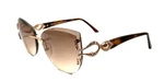 Pier Martino Rimless Metal Sunglasses With Hand Set Bohemian Crystals Made Italy. Fixed Price $135.00.