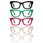 Xxzqryhn Oprah Reading Glasses For Women 5PACK Blue Medium, A04-MULTICOLOR. Fixed Price $23.90.
