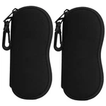 Calabria Neoprene Zipper Soft Glasses Case Belt Clip Black 2 Pack Women Ultr. Fixed Price $9.95.