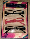 3 Pair Pack Precision Eyewear Premium Reading Glasses, Cheaters +1.50. Fixed Price $12.00.