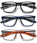 Hubeye TR90 Sports Reading Glasses For And Women Black+blue+orange. Fixed Price $15.90.