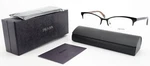 Prada Eyeglasses Vpr 60P 52-17 Far 1O1 140 Cat Lady Black Half Rim +case. Fixed Price $213.90.
