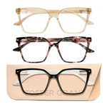 Nib Design Optics By Foster Grant Oversized Square Reading Glasses, 3-PK (+1.25). Fixed Price $10.99.