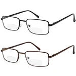 Yogo Vision Bifocal Reading Glasses 2 Pack Metal Full Rim Readers Rectangle. Fixed Price $17.99.
