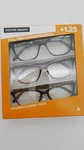 Foster Grant 3PK Fullrim Fashion Reading Glasses Women Stylish Eyewear +1.25. Fixed Price $12.00.