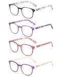 Jm Reading Glasses Set Of 4 Quality Spring Hinge Readers Women Fo.... Fixed Price $22.43.