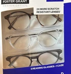 Design Optics Foster Grant Full Frame Ladies Reading Glasses 3 Pk +2.5 Open Bx. Fixed Price $10.99.