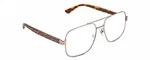Gucci GG0529S Designer Reading Glasses Ruthenium Silver Tortoise Havana Pilot 60. Fixed Price $275.95.