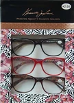 Kenneth Jay Lane 3-PACK Premium Reading Glasses Readers +1.50+2.00+2.50 New. Fixed Price $29.99.