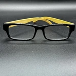 Blue Planet +1.75 Readers Black W/ Wood Temples Handmade Eco-friendly Used. Fixed Price $22.00.
