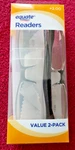Equate Quinn Colpk Value 2-PACK Reading Glasses & Case, +2.00 Black Navy Blue. Fixed Price $5.98.