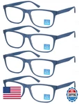 Olomee Matte Blue Oversized Men's Light Reading Glasses +1.50. Fixed Price $32.98.