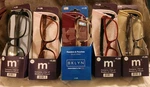 5X Stylish +1.25 Reading Glasses W/ Pouches Uv Protection M+ & Bklyn. Fixed Price $21.99.