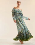 Cynthia Rowley Ophelia- Women's Xs 100% Silk Blue Floral Dress. Fixed Price $65.00.