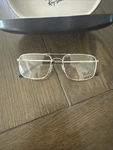 Ray-ban Eyeglass Frames RB6434 2501 Polished Silver Aviator Wire Rim 53-18-140. Fixed Price $80.00.