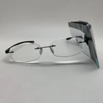 Foster Grant +2.00 Archie Blk Black Reading Glasses Readers Rimless. Fixed Price $12.95.
