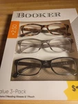Booker +2.50 Reading Glasses Value 3-PACK / Pouch Wayfarer Style. Fixed Price $20.20.