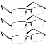 Truvision 9509 Readers Gunmetal Frames And Clear Acrylic Lenses 1.75 3 Pk. Fixed Price $21.00.