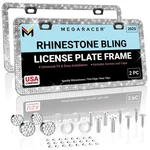 Dazzling Bling License Plate Frames For - 2 Pack, 1600 Premium Rhinestones, R.... Fixed Price $38.12.