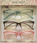 3 Adult Nine West Quality Readers Reading Glasses Green/brown/pink. Fixed Price $24.94.