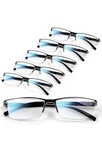 Lot 6 Gaoye Blue Light Blocking +4 Reading Glasses TR90 Frames Executive Black. Fixed Price $17.99.