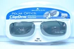 Optic 56 Rec 15 Full Frame Blk Polarized Lens Clip On Sunglasses W/ Case. Fixed Price $7.99.