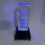 3D Laser-etched Playboy Bunny Crystal Figurine Led Light Base Excellent!. Fixed Price $35.99.